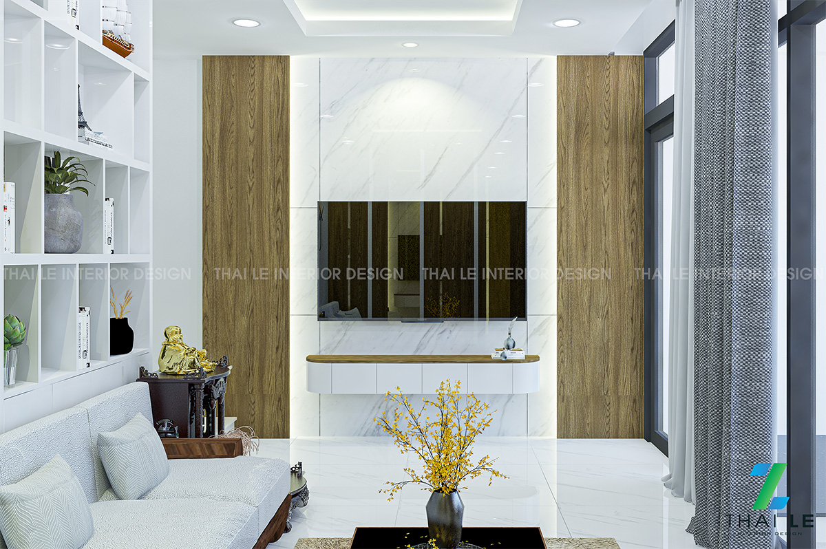 Thiết kế nội thất nhà phố Đường B2 Bình Điền Q8 - 400m2